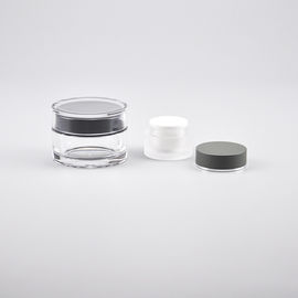 Round Acrylic Double Walled Cosmetic Jars 5g - 100g Volume Lightweight