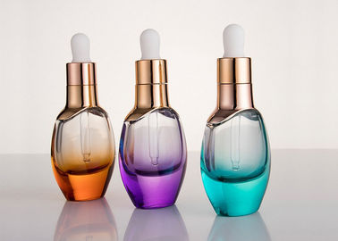 Oblate Shape Glass Essential Oil Perfume Bottles 15ml 30ml Custom Custom Color