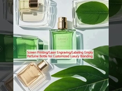 طباعة الشاشة / حفر بالليزر / وضع العلامات الملصقة زجاجة عطر فارغة للتجارة الفاخرة المخصصة