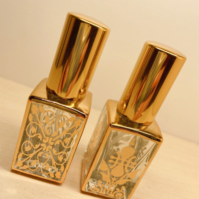 10ml Electroplated UV Perfume Bottle Glass Tube Aluminum Spray Perfume Distribution Bottle