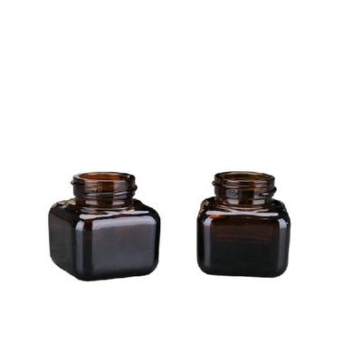 Empty Face Cream 20ml 30ml 50ml Small Square Glass Jars