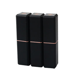 Black Color Make Your Own Empty Lipstick Tube , Plastic Lipstick Containers