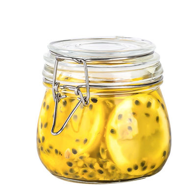 500ml Glass Seal Pot With Stainless Steel Buckle For Honey Bottle Cap T/T L/C Paypal
