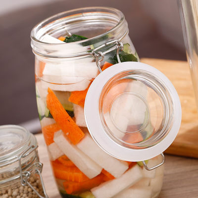 500ml Glass Seal Pot With Stainless Steel Buckle For Honey Bottle Cap T/T L/C Paypal