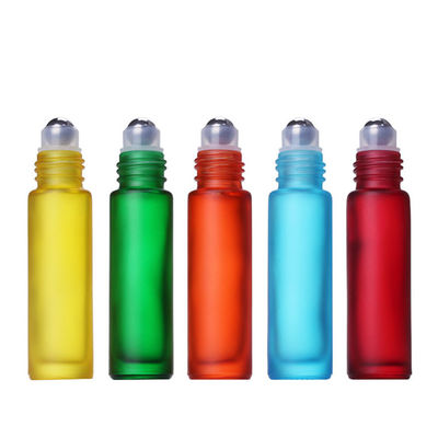 ‌5 ml Roller Bottles for Essential Oils‌ Mini Round Colorful Roll On Glass Perfume Bottles