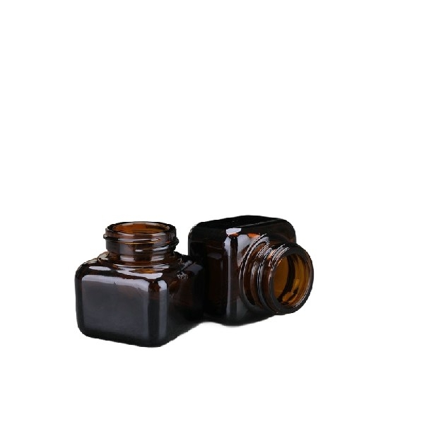 Empty Face Cream 20ml 30ml 50ml Small Square Glass Jars