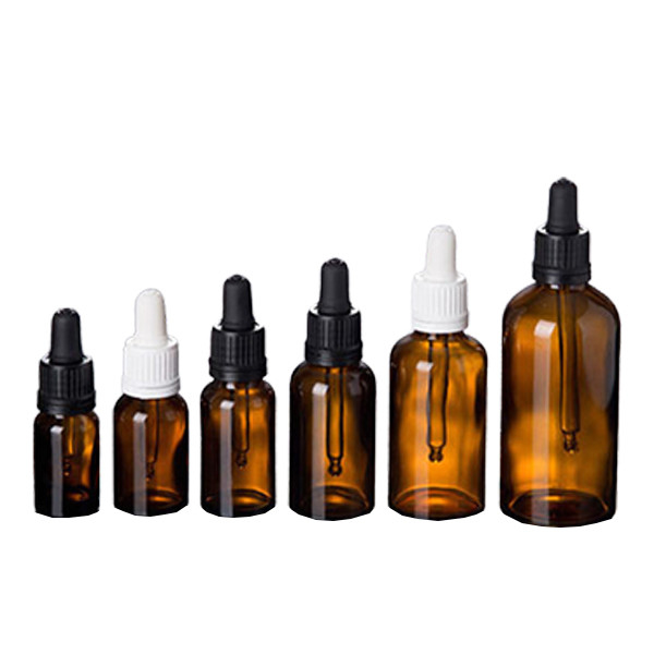 Empty Glass Dropper Bottles , 5ml - 100ml Amber Glass Vials With Dropper