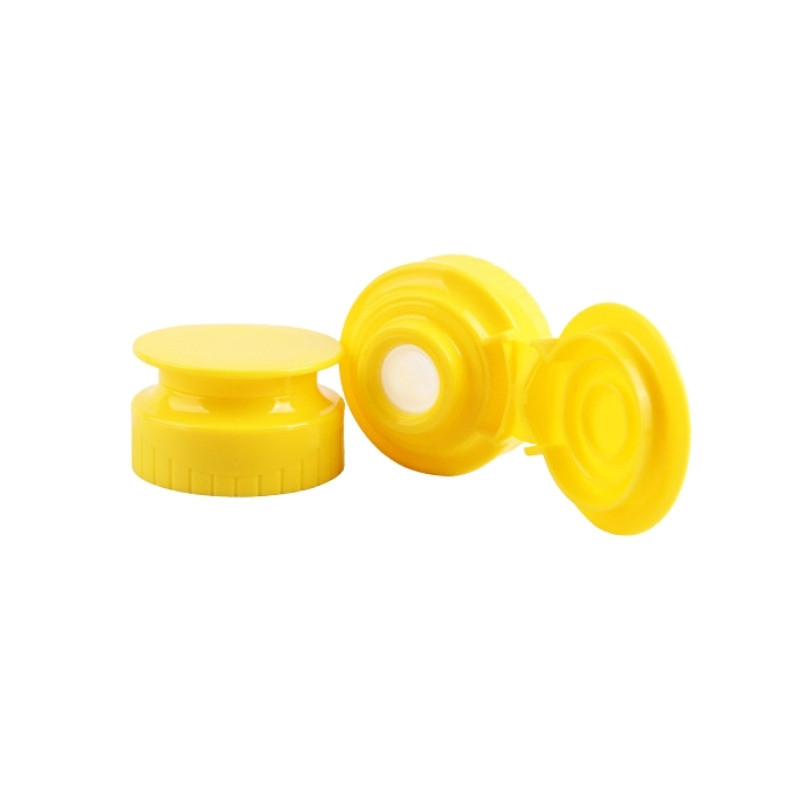 38/400 Food Grade Yellow Plastic Silicone Valve Flip Top Cap Squeeze Bottle Flip Honey Cap